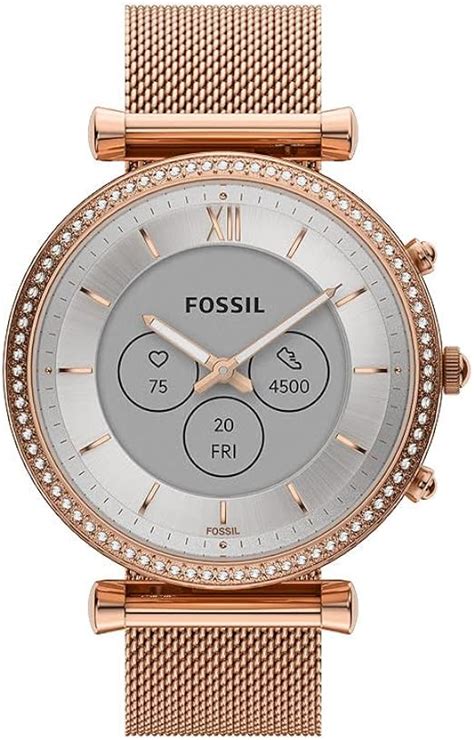 fossil smartwatch women's rose gold.